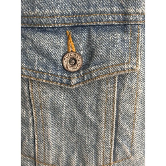 Eddie Bauer Womens Light Wash Denim Jean Jacket Trucker Casual Outerwear Medium - Picture 5 of 11